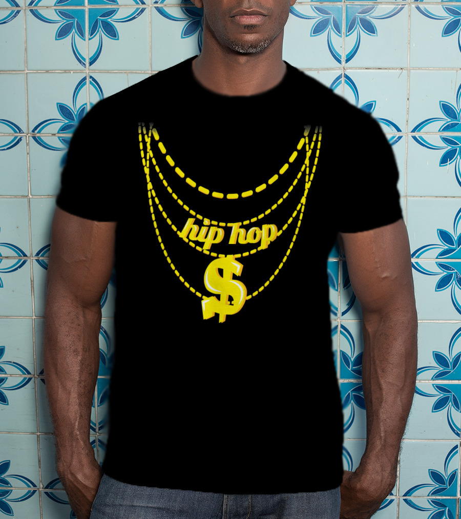 Hip Hop Dollar Sign Chains Costume Halloween T-Shirt