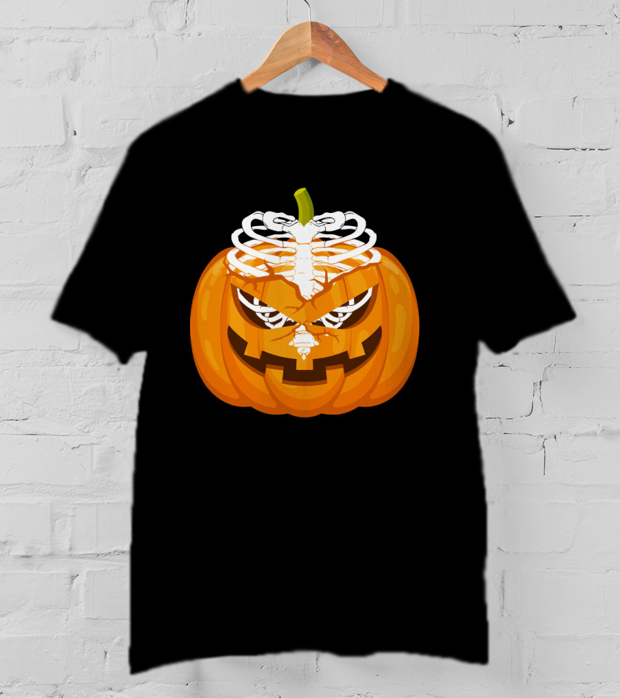 Radiology Halloween Pumpkin X Ray Skeleton T-Shirt