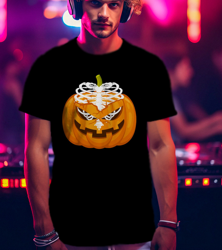 Radiology Halloween Pumpkin X Ray Skeleton T-Shirt