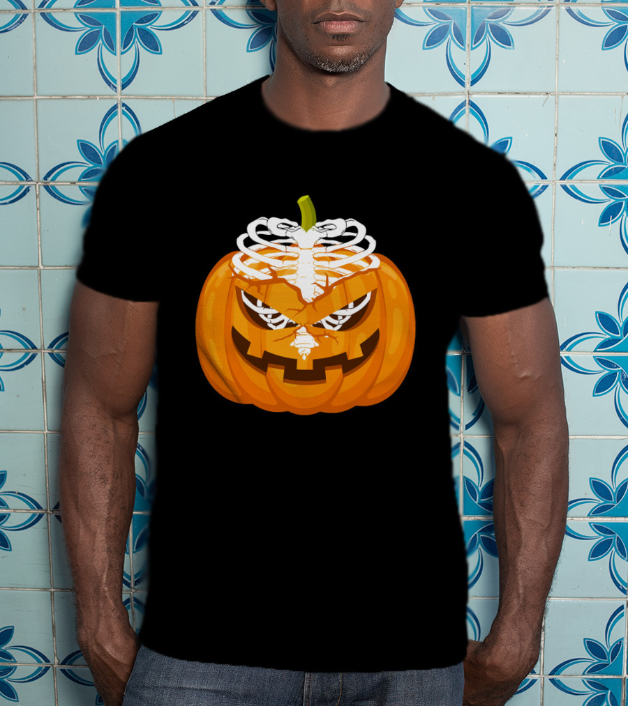 Radiology Halloween Pumpkin X Ray Skeleton T-Shirt