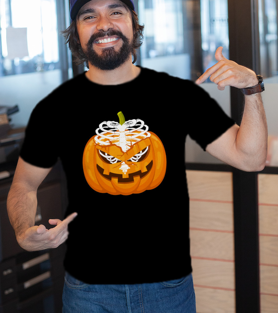 Radiology Halloween Pumpkin X Ray Skeleton T-Shirt