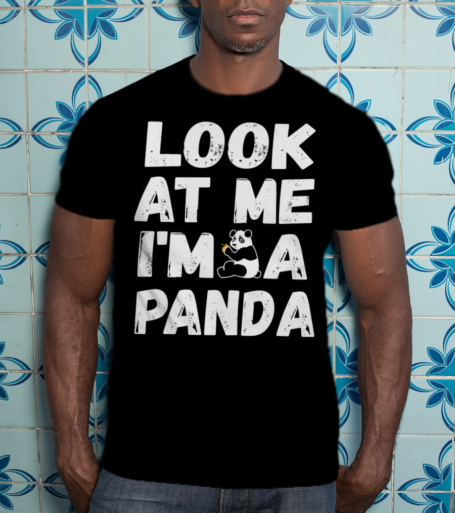 Look At Me I'm A Panda Holding Candy Halloween Co T-Shirt