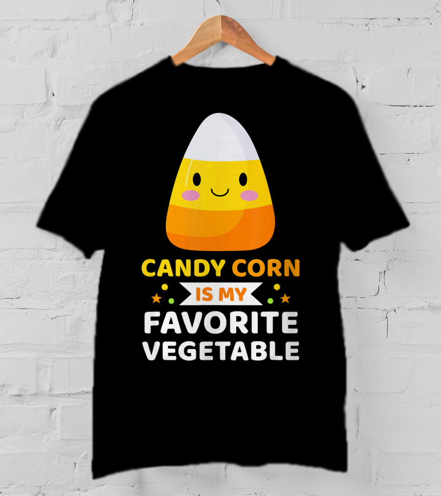 Candy Corn Is My Favorite Vegetable Sarc Halloween Humor T-Shirt