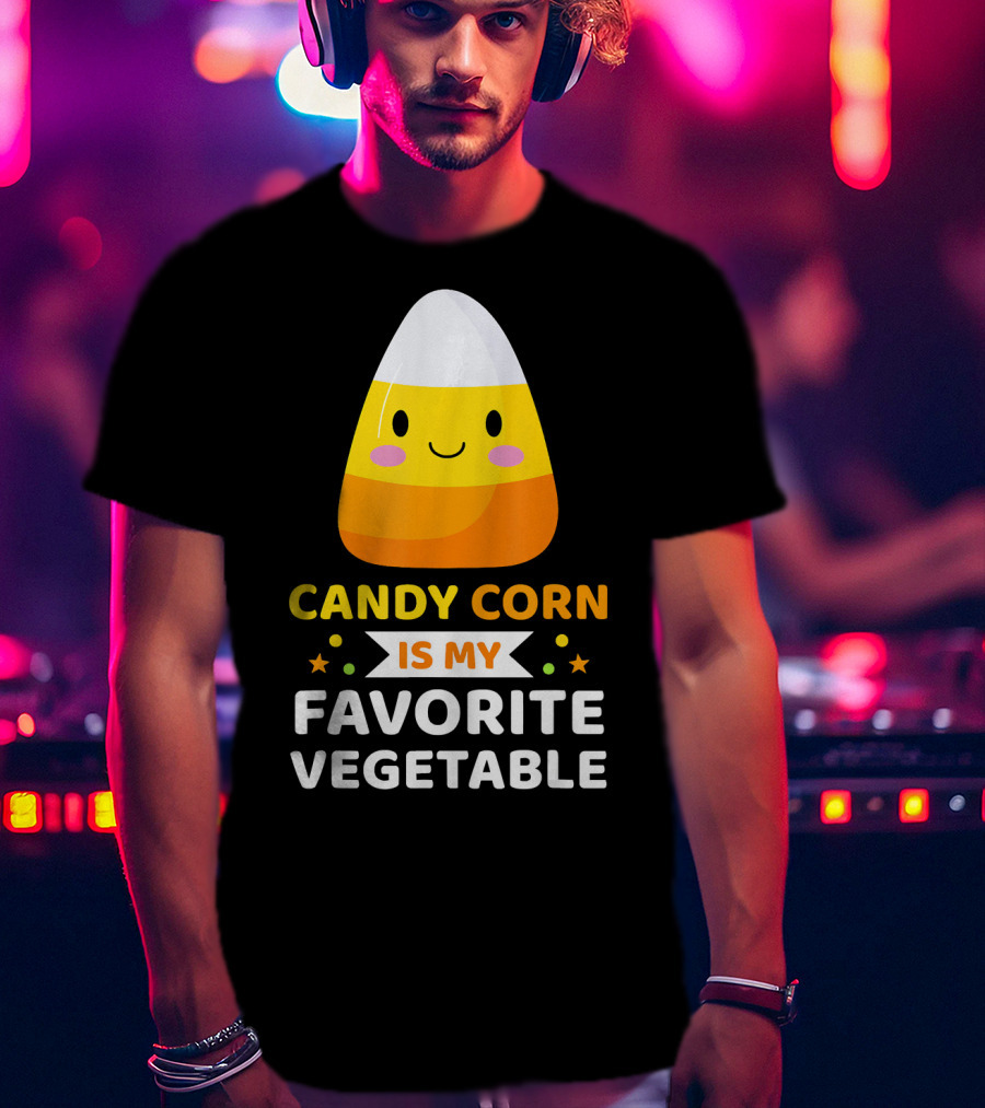 Candy Corn Is My Favorite Vegetable Sarc Halloween Humor T-Shirt