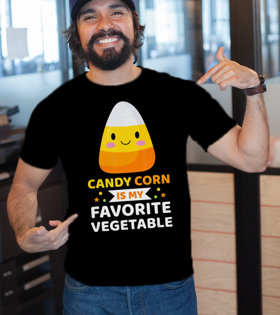 Candy Corn Is My Favorite Vegetable Sarc Halloween Humor T-Shirt