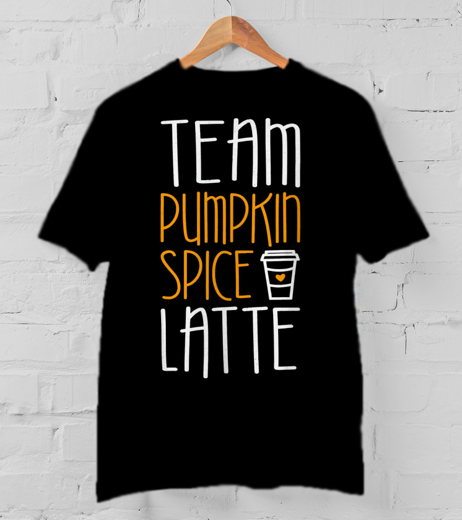 Team Pumpkin Spice Latte PSL Coffee Heart T-Shirt