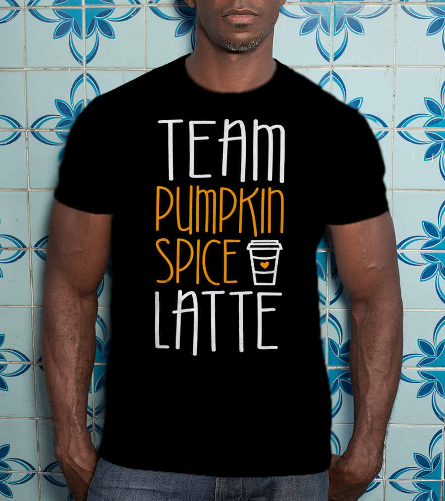 Team Pumpkin Spice Latte PSL Coffee Heart T-Shirt