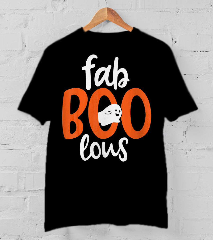 Fab BOO Lous Funny Fabulous Halloween Cel Ghost Image T-Shirt