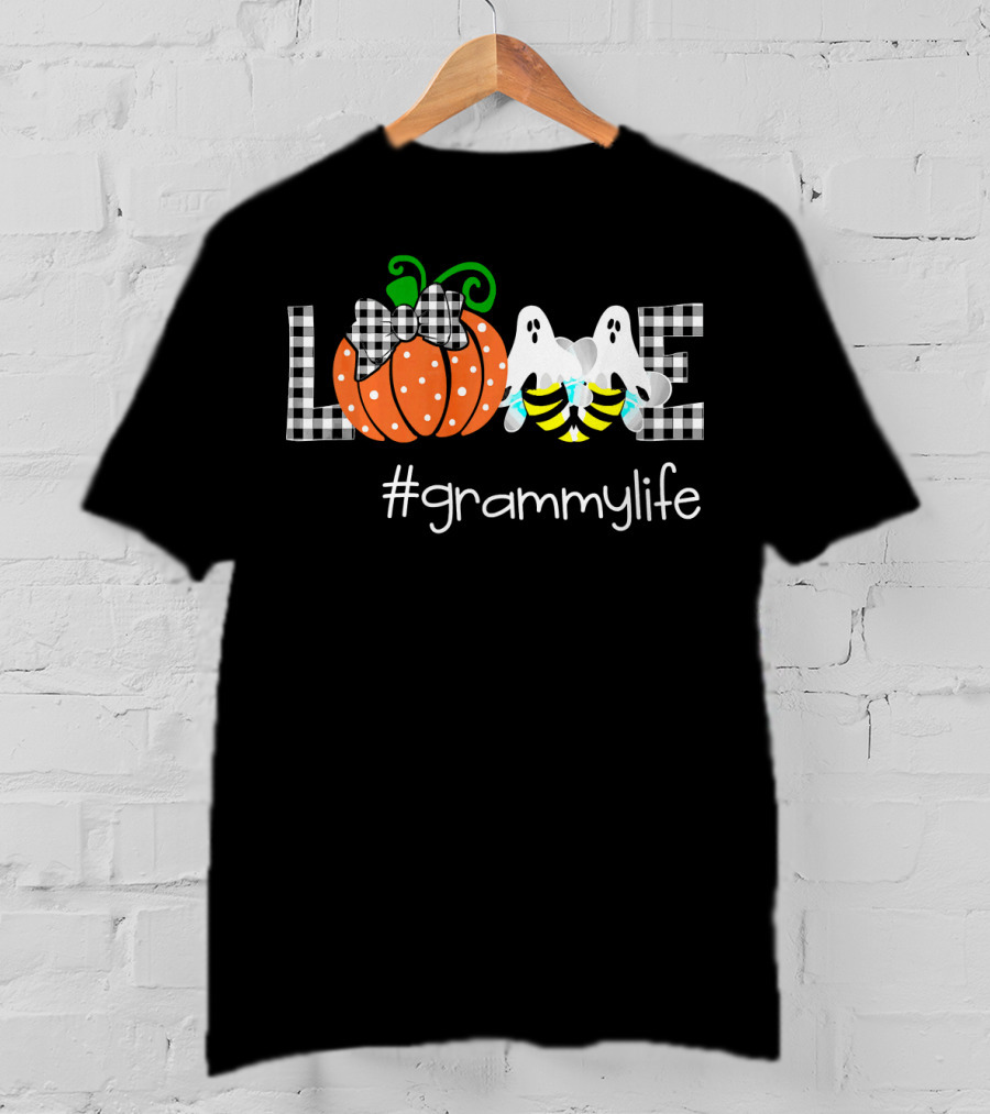 Love Pumpkin Ghost Bee #grammylife T-Shirt