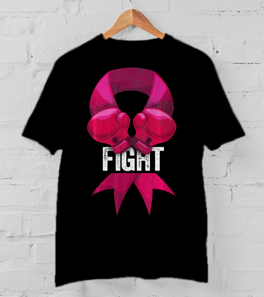 Pink Boxing Glove Fight Breast Cancer Awareness T-Shirt