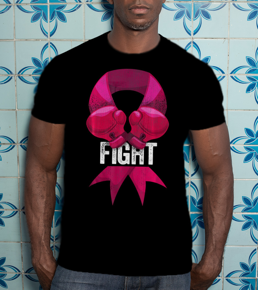 Pink Boxing Glove Fight Breast Cancer Awareness T-Shirt