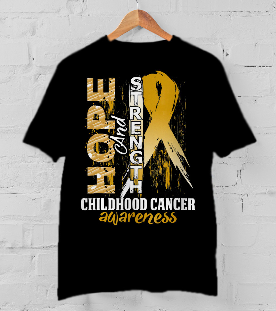 Hope And Strength Childhood Cancer Awareness T-Shirt
