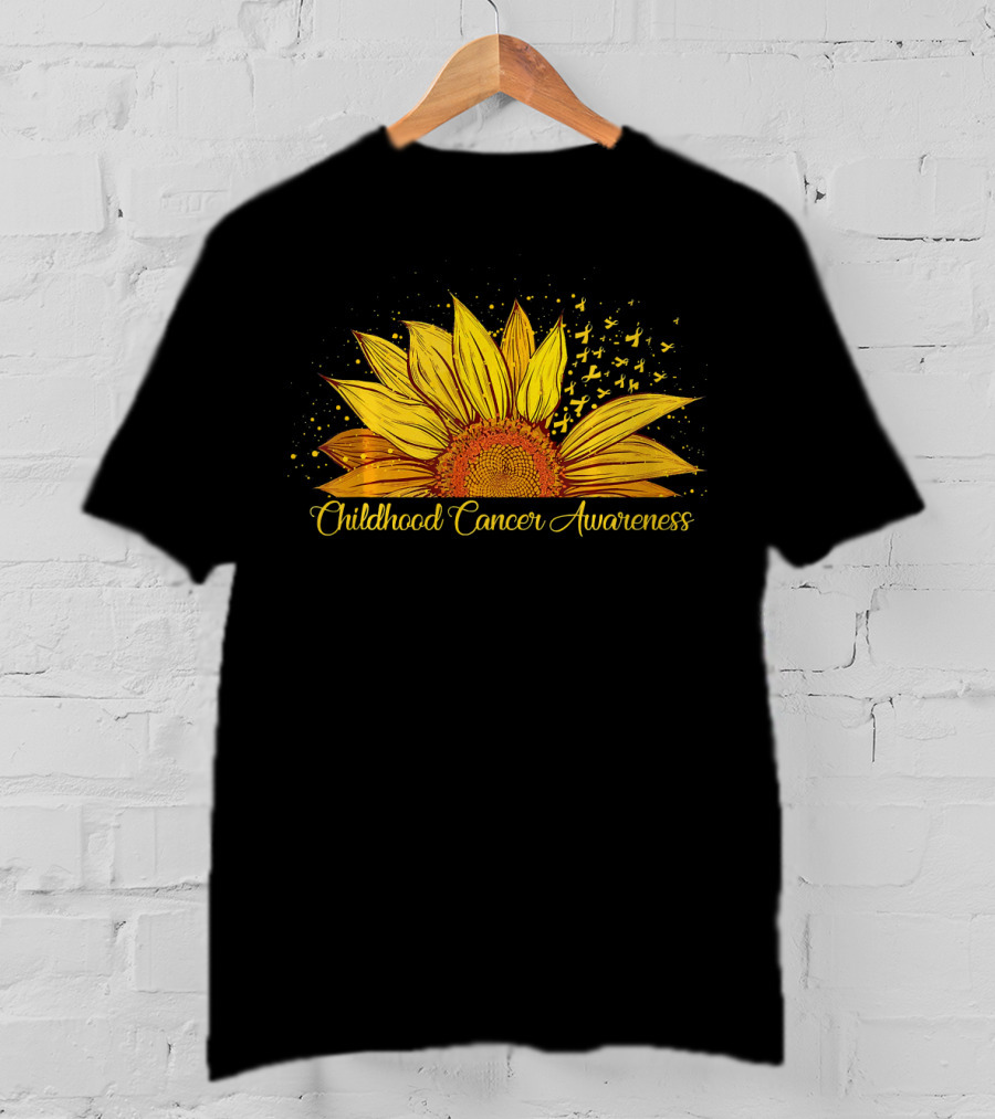 Childhood Cancer Awareness Sunflower T-Shirt