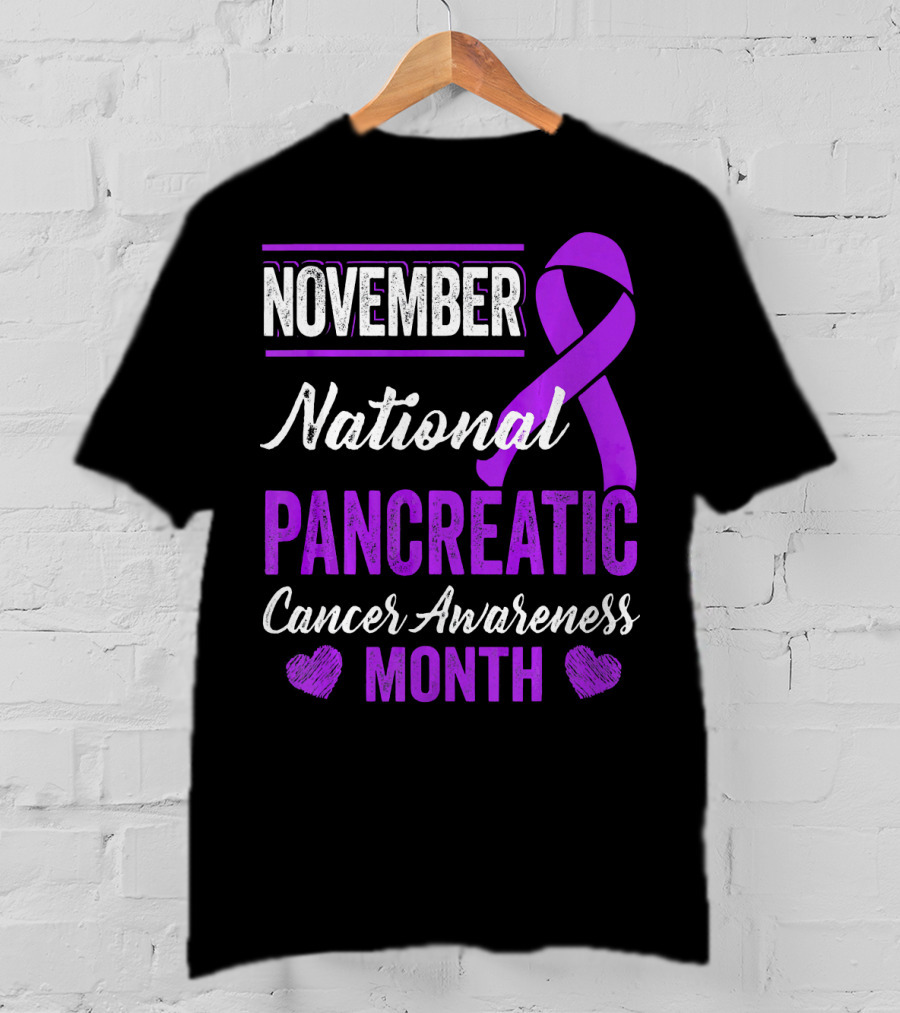November National Pancreatic Cancer Awareness Month Purple T-Shirt