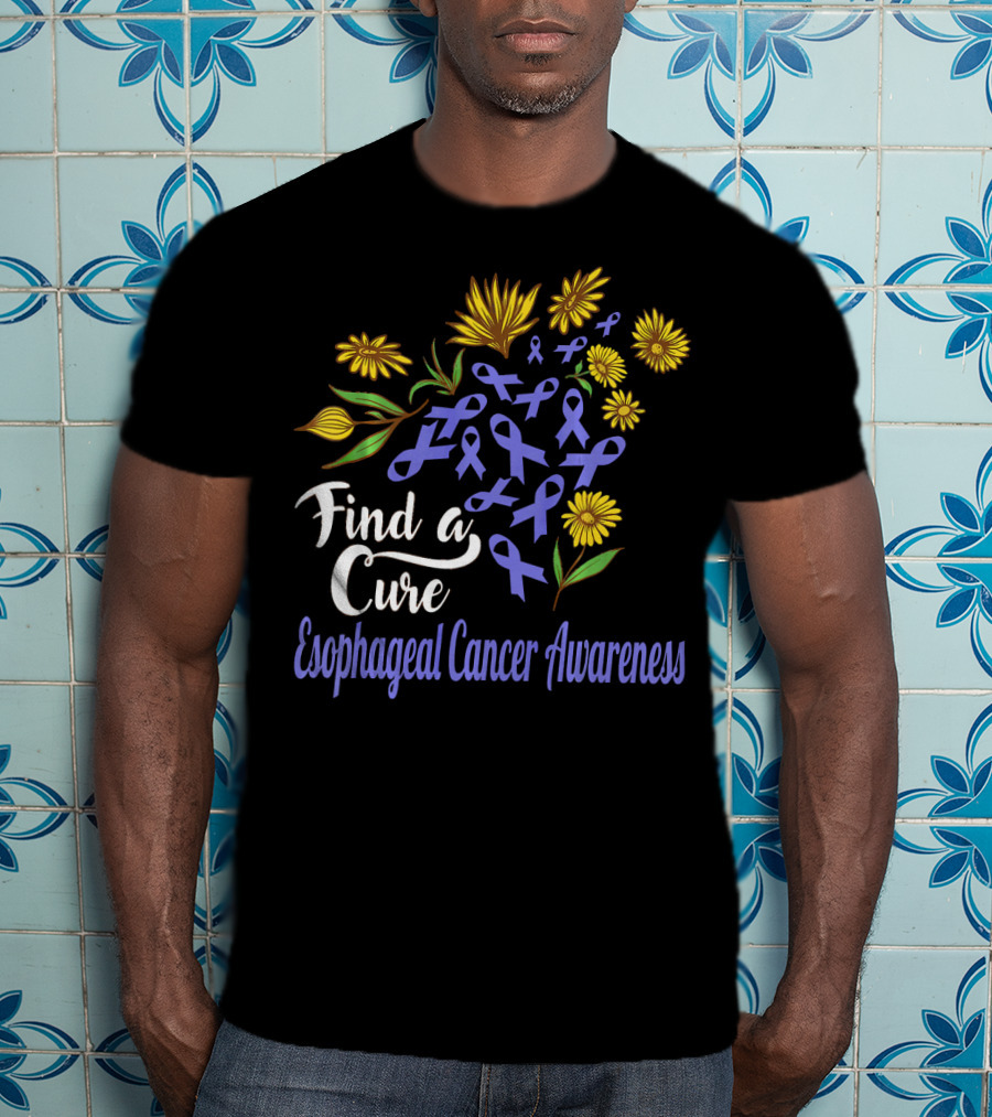 Find A Cure Esophageal Cancer Awareness Sunflower T-Shirt