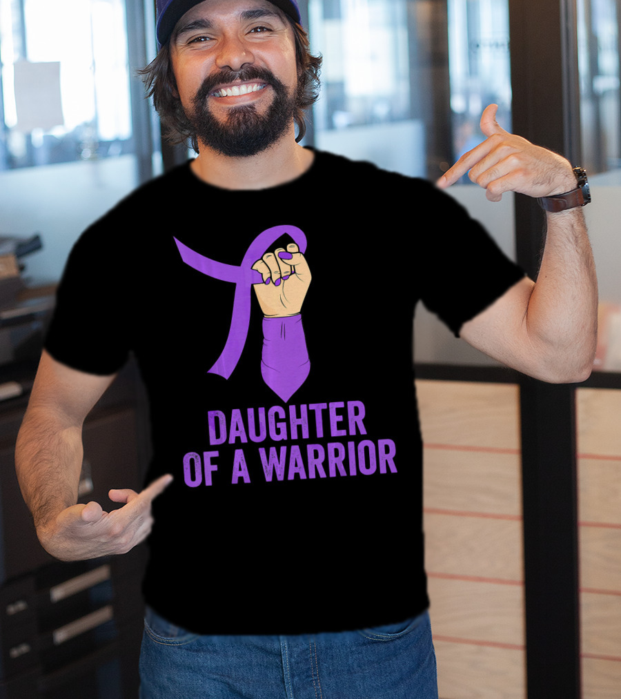 Daughter Of A Warrior Pancreatic Cancer Awareness T-Shirt