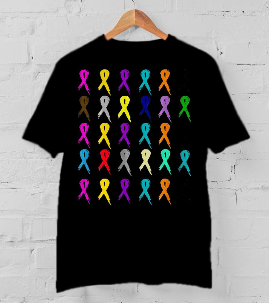 Women In October Wear More Ribbon Breast Cancer Awareness Multicolor Support T-Shirt