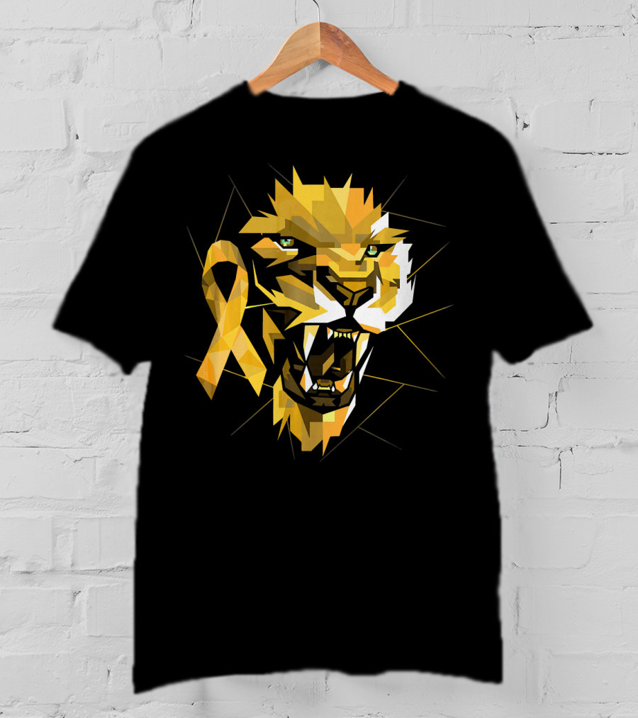 Lion Warrior Childhood Cancer Awareness T-Shirt