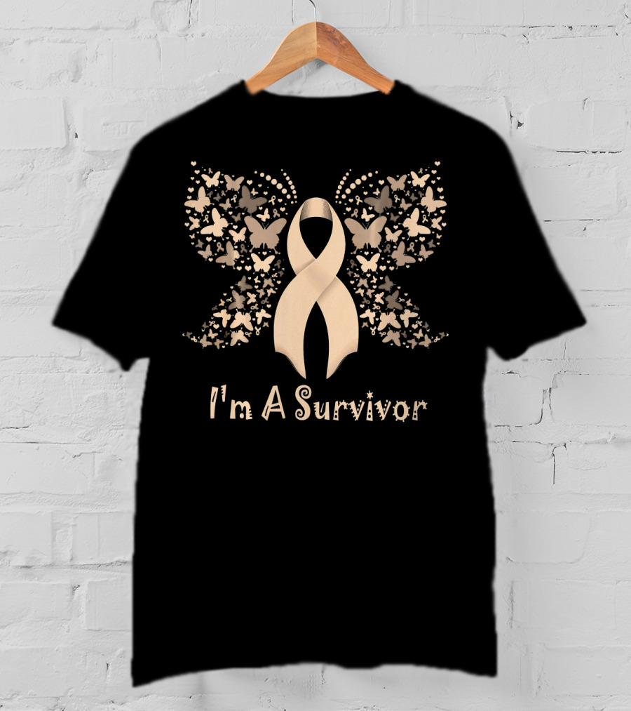 I'm A Survivor Butterfly Ribbon Endometriosis T-Shirt