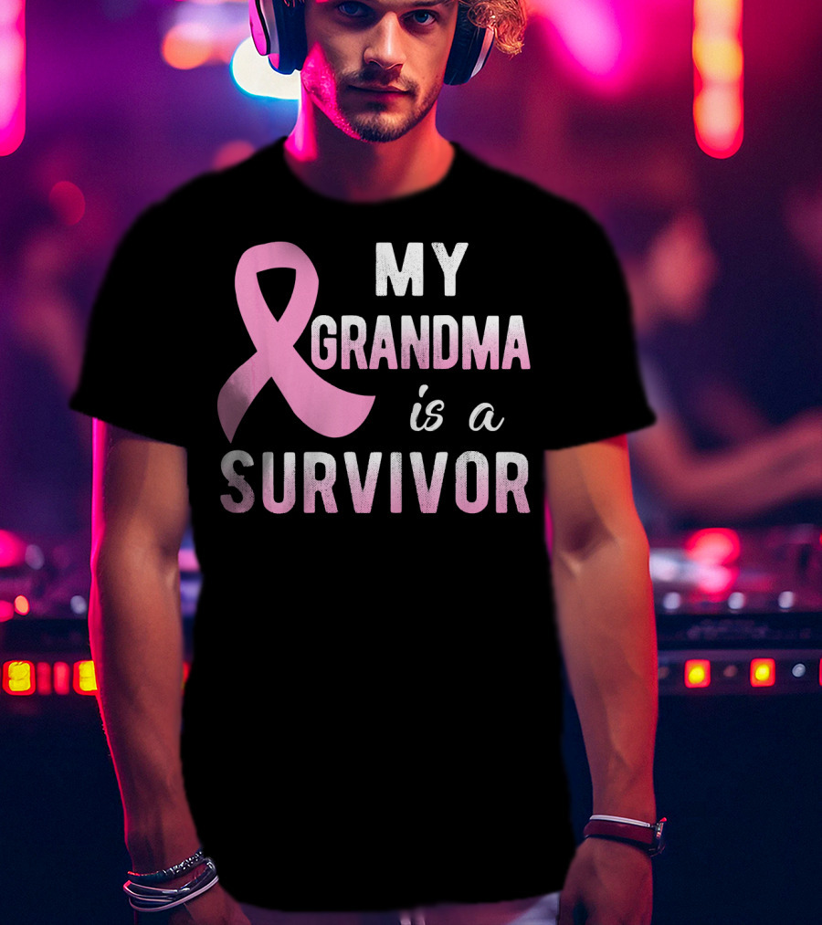 My Grandma Is A Survivor Pink T-Shirt