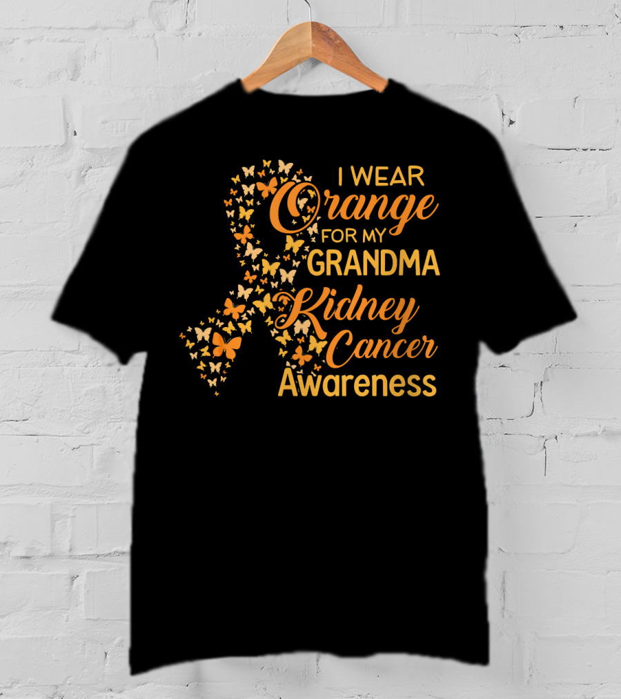 I Wear Orange For My Grandma Kidney Cancer Awareness T-Shirt