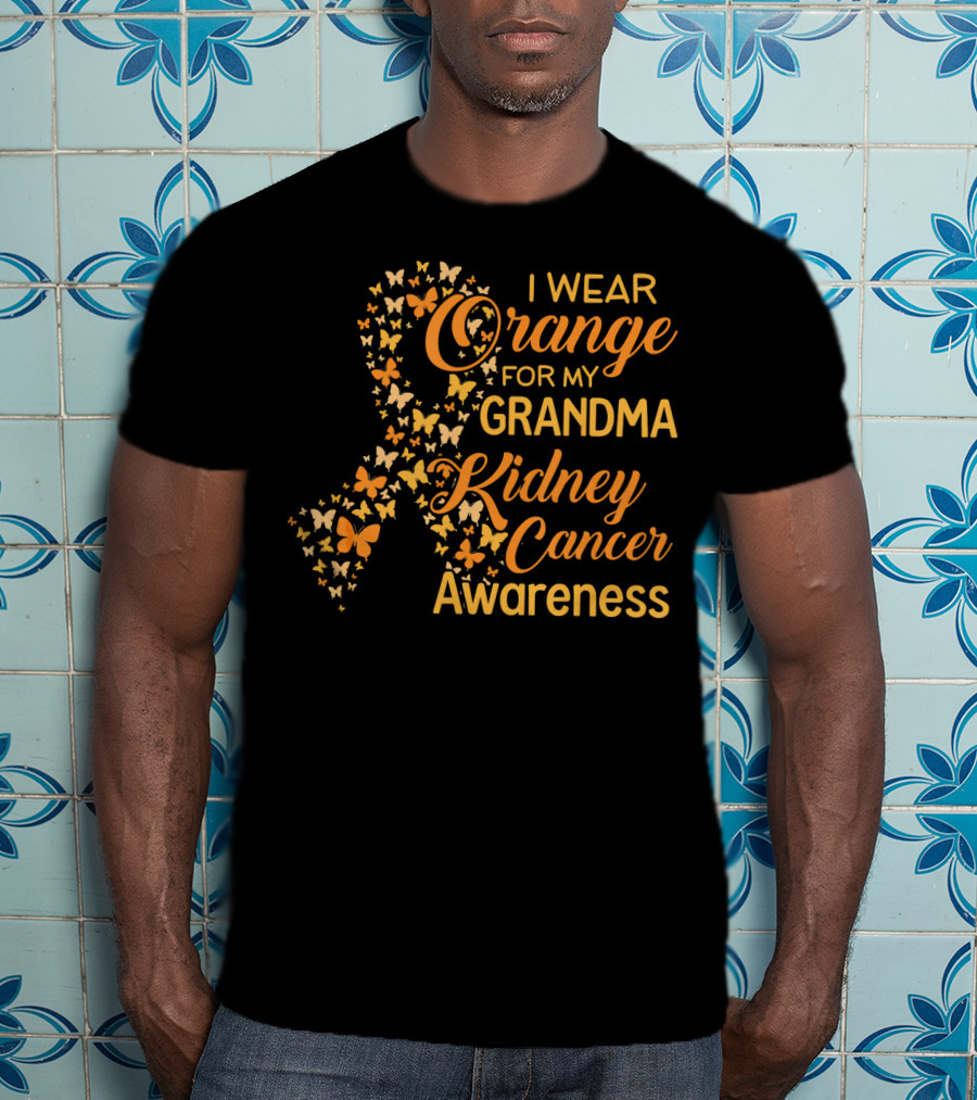 I Wear Orange For My Grandma Kidney Cancer Awareness T-Shirt