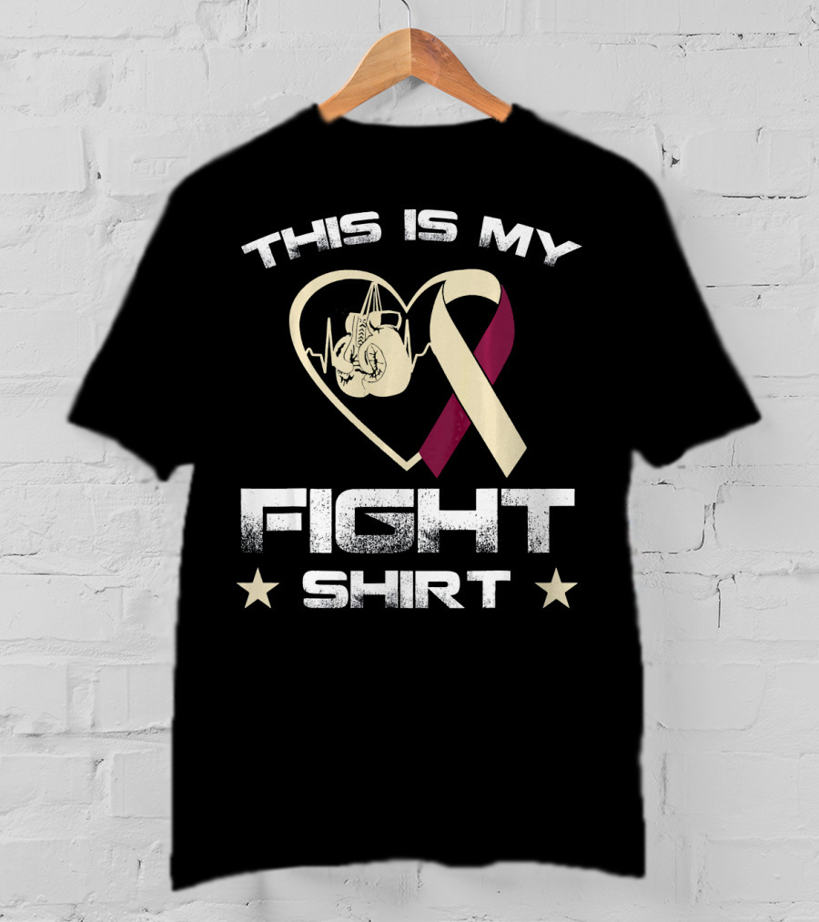 This Is My Fight Shirt Head And Neck Cancer Awareness Heart T-Shirt