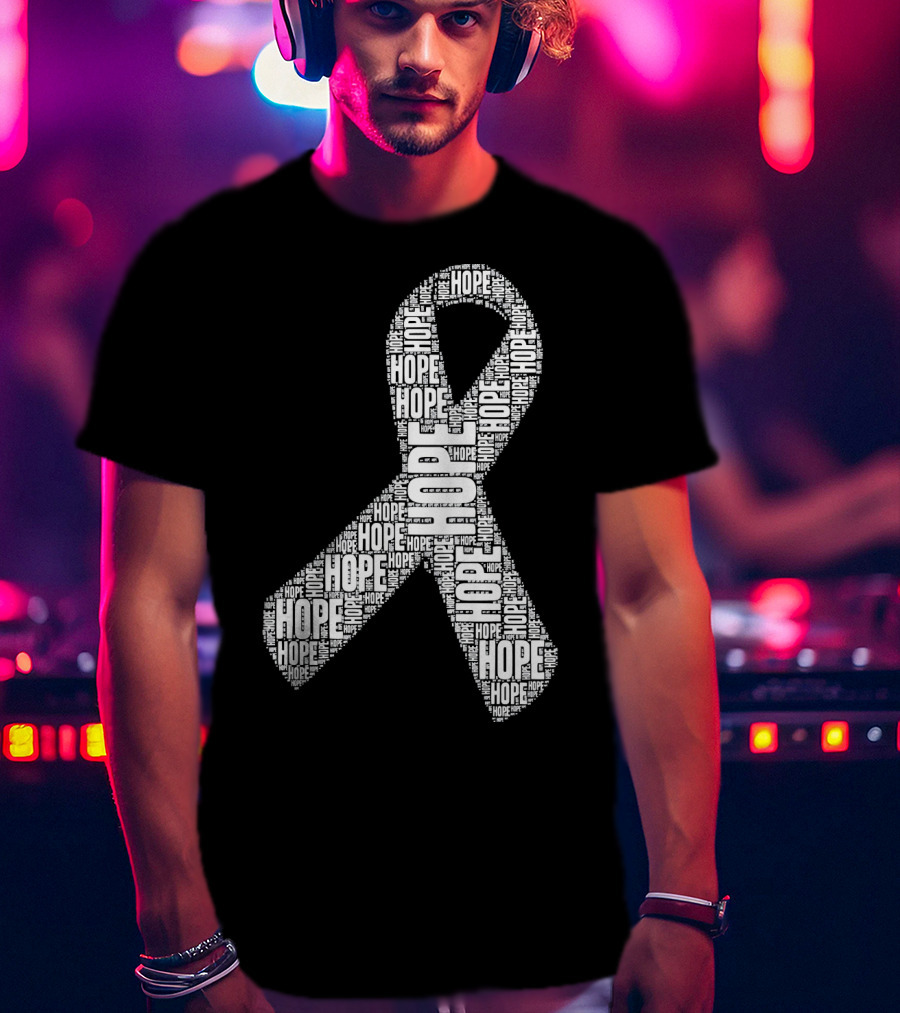 Hope Ribbon Lung Cancer Awareness T-Shirt