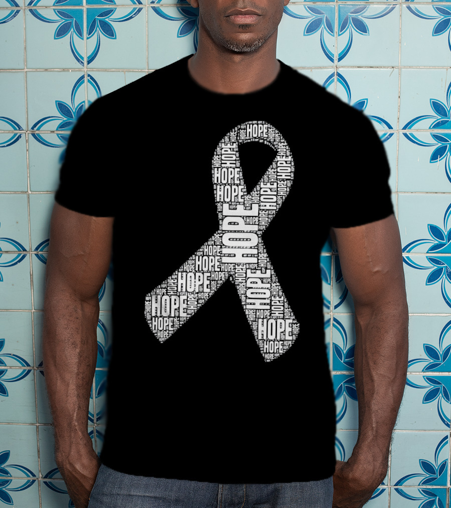 Hope Ribbon Lung Cancer Awareness T-Shirt