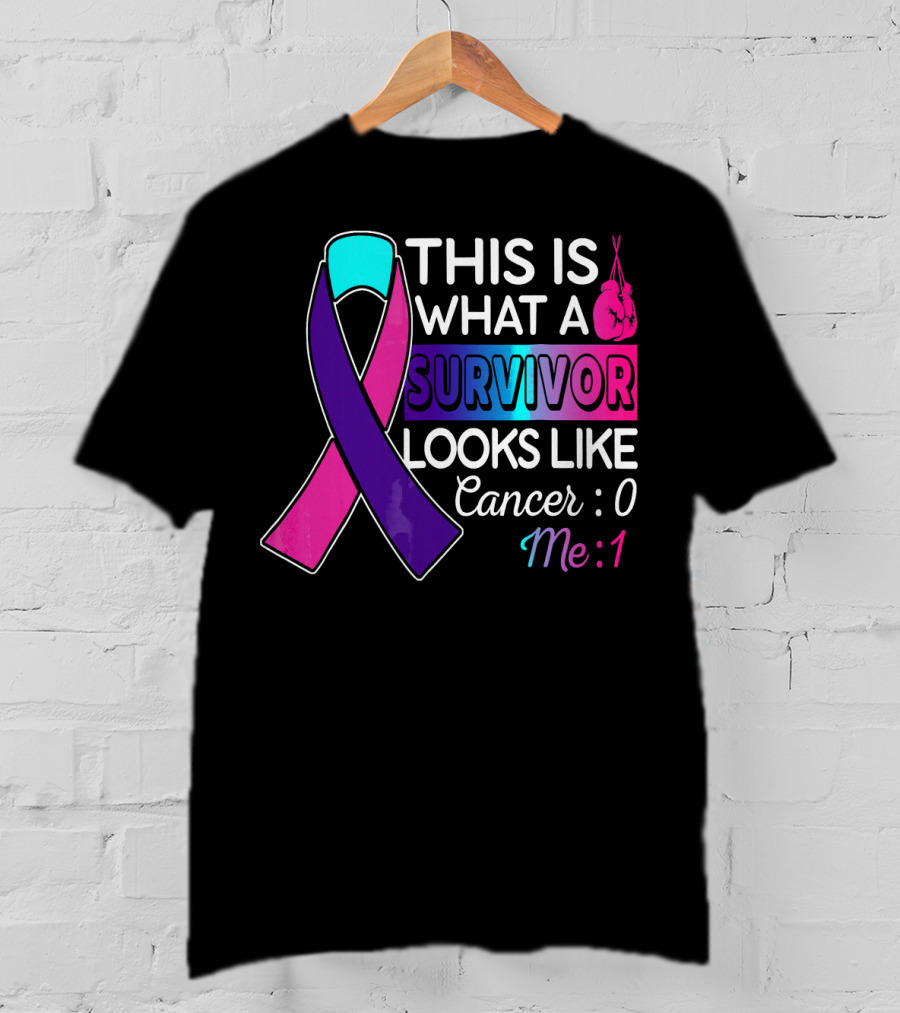 This Is What A Survivor Looks Like Cancer: 0 Me: 1 T-Shirt