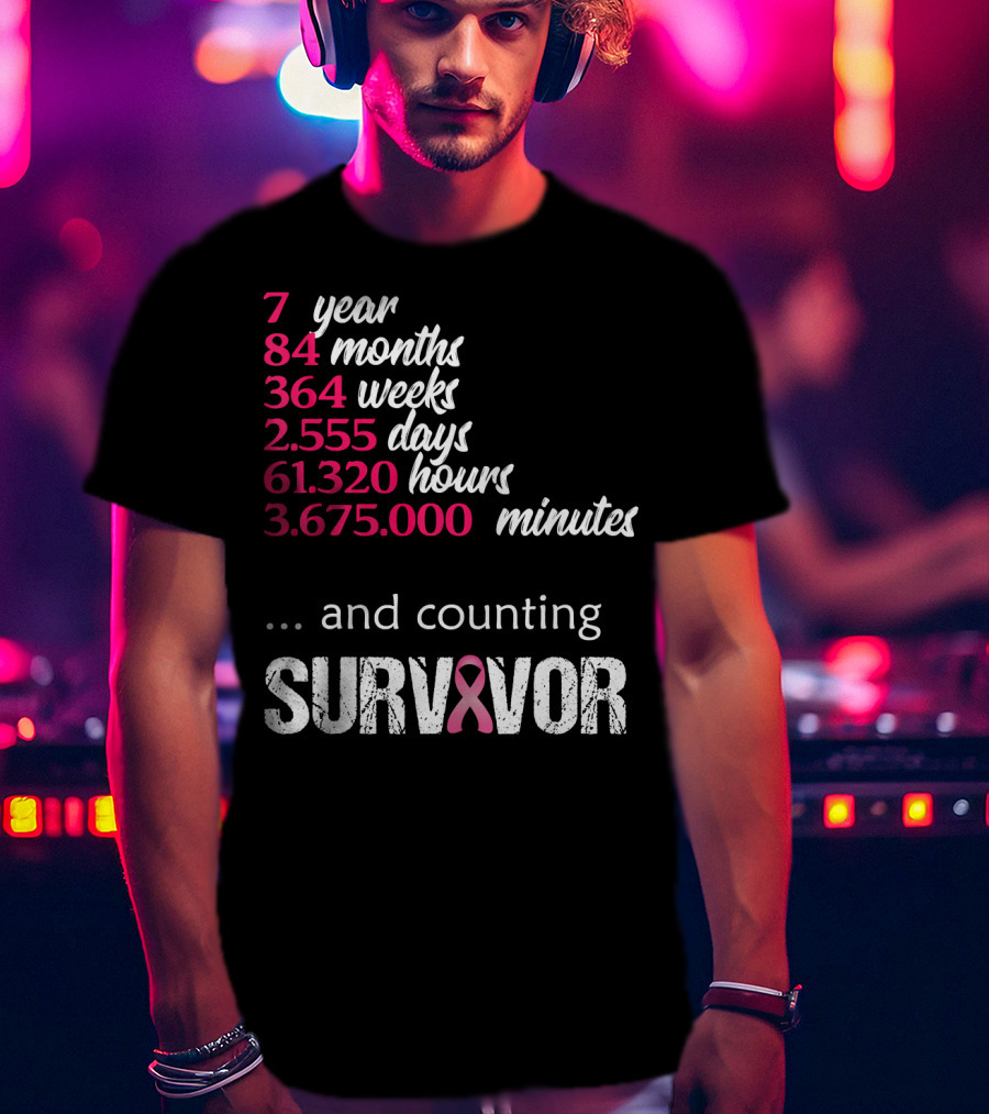 7 Year Survivor Breast Cancer And Counting T-Shirt