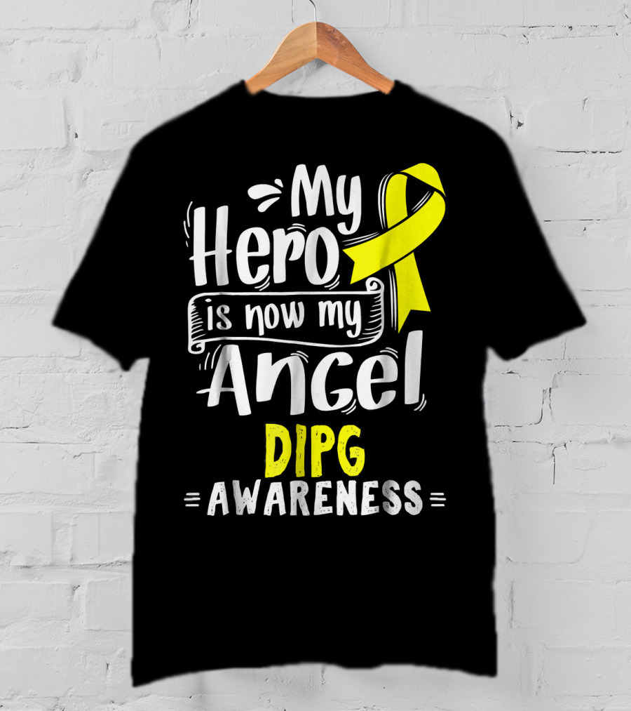 My Hero Is Now My Angel DIPG Awareness T-Shirt