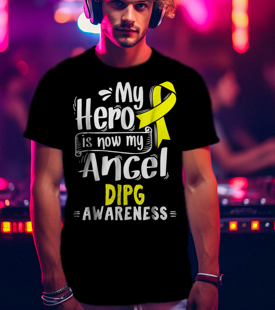 My Hero Is Now My Angel DIPG Awareness T-Shirt