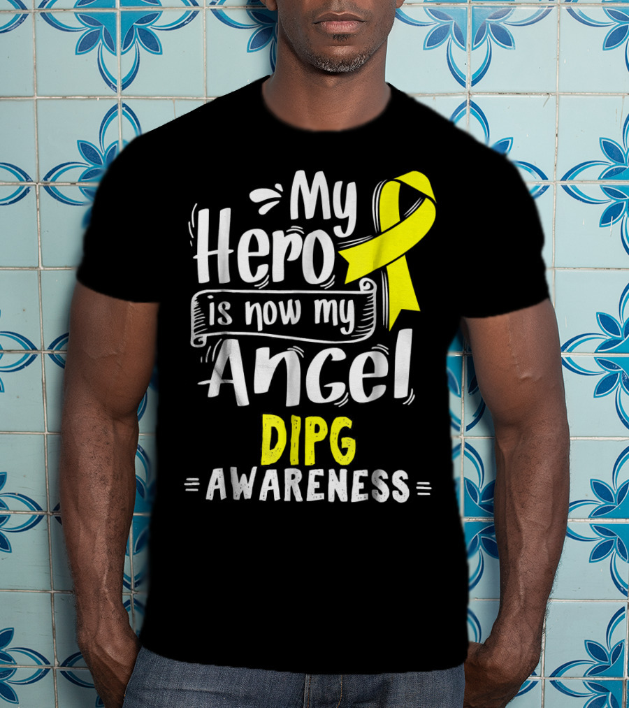 My Hero Is Now My Angel DIPG Awareness T-Shirt