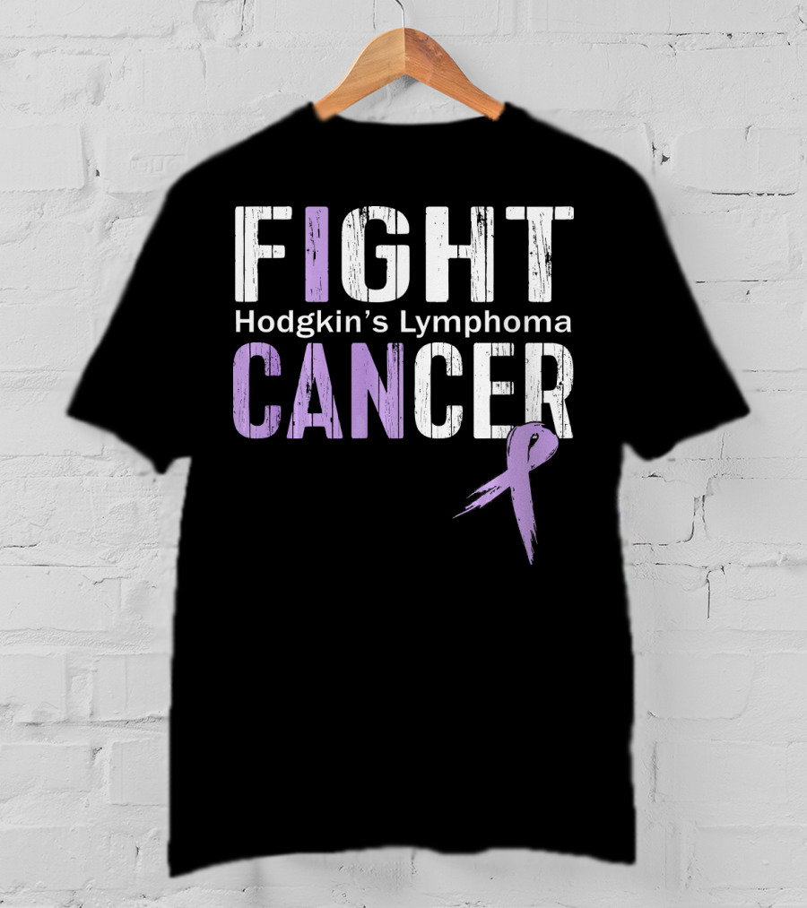 Fight Cancer Hodgkin's Lymphoma Awareness Purple T-Shirt