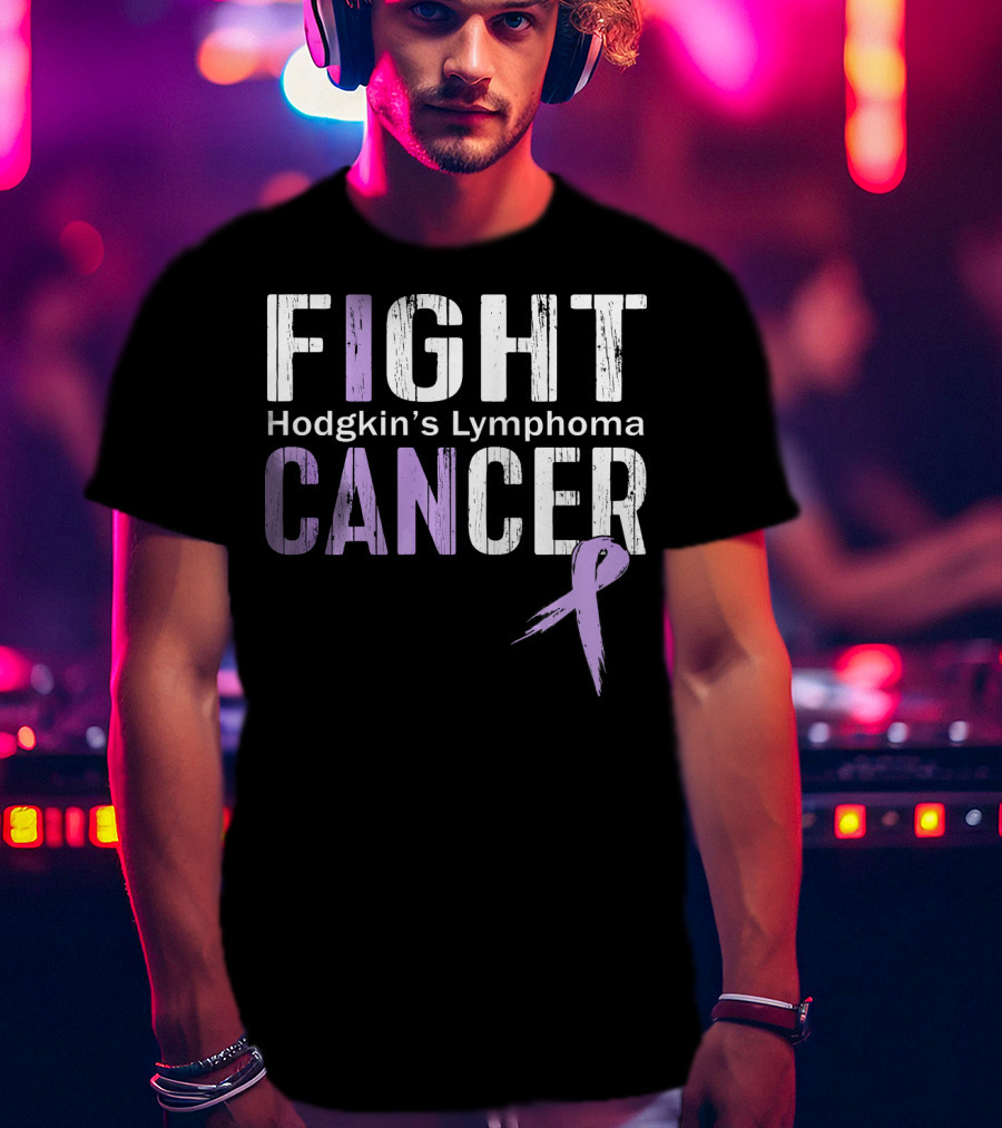 Fight Cancer Hodgkin's Lymphoma Awareness Purple T-Shirt
