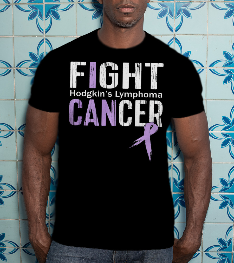 Fight Cancer Hodgkin's Lymphoma Awareness Purple T-Shirt