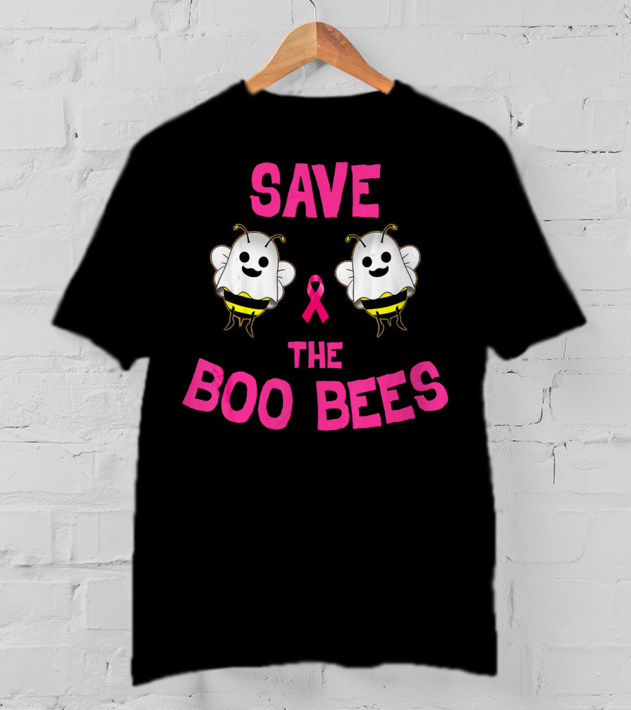 Save The Boo Bees Breast Cancer Awareness Pink Ribbon Bees T-Shirt