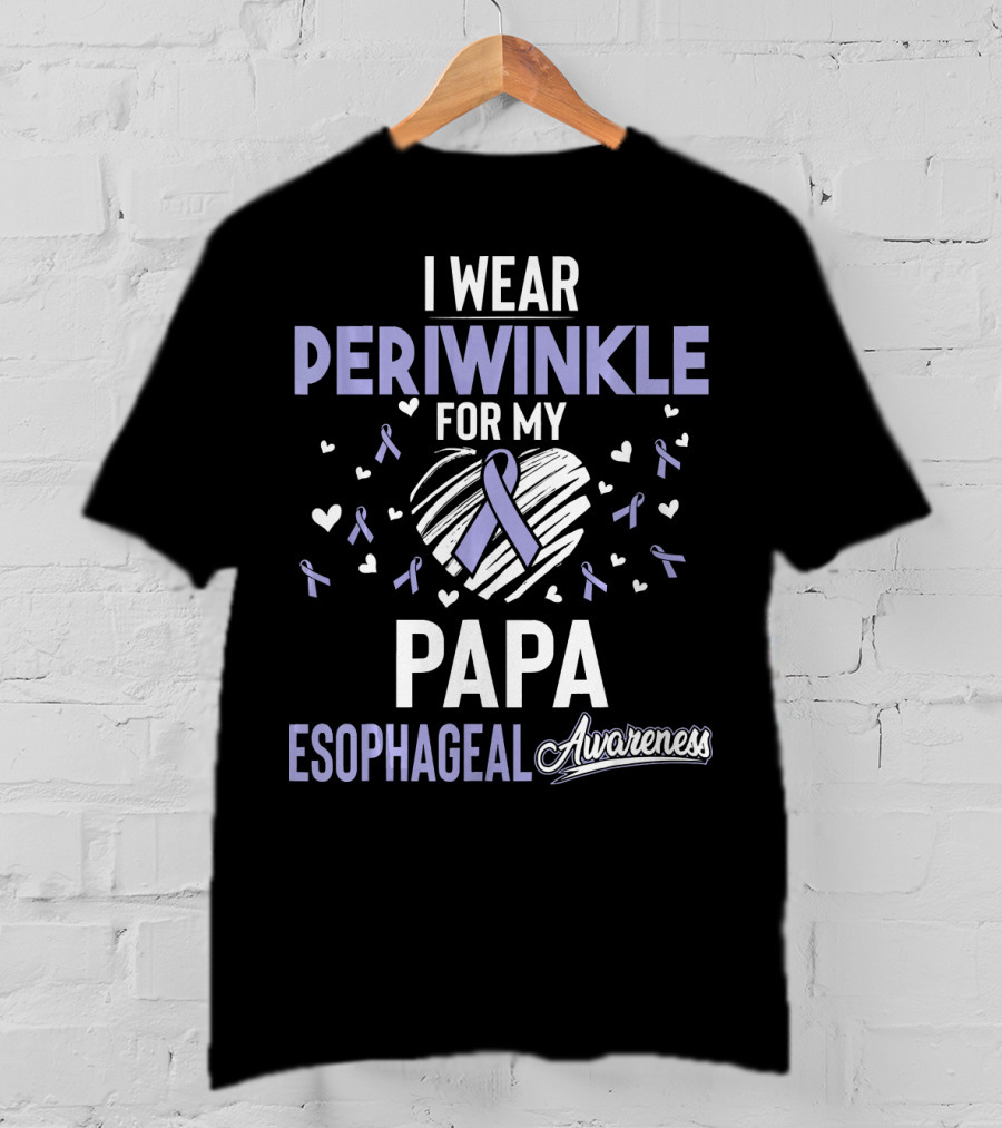 I Wear Periwinkle For My Papa Esophageal Awareness T-Shirt