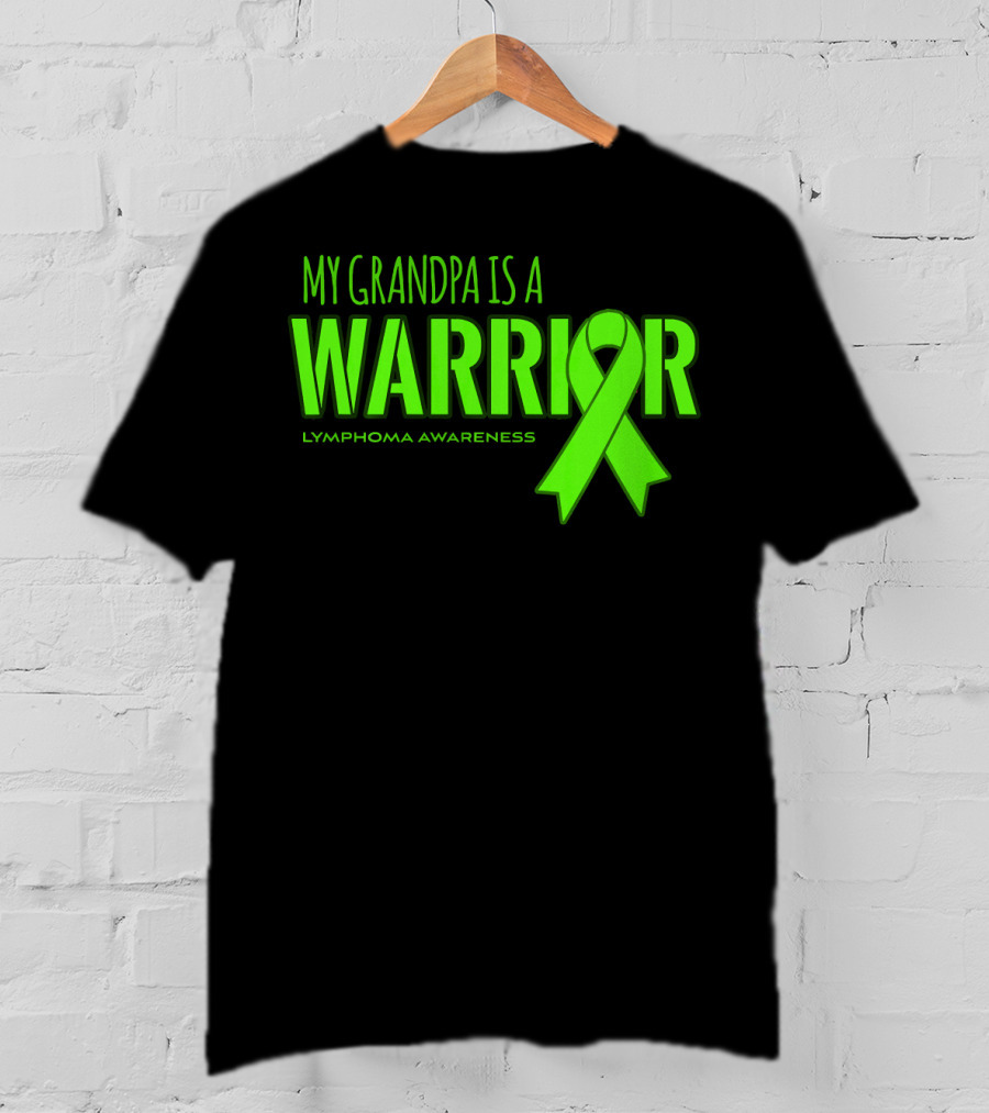My Grandpa Is A Warrior Lymphoma Awareness T-Shirt