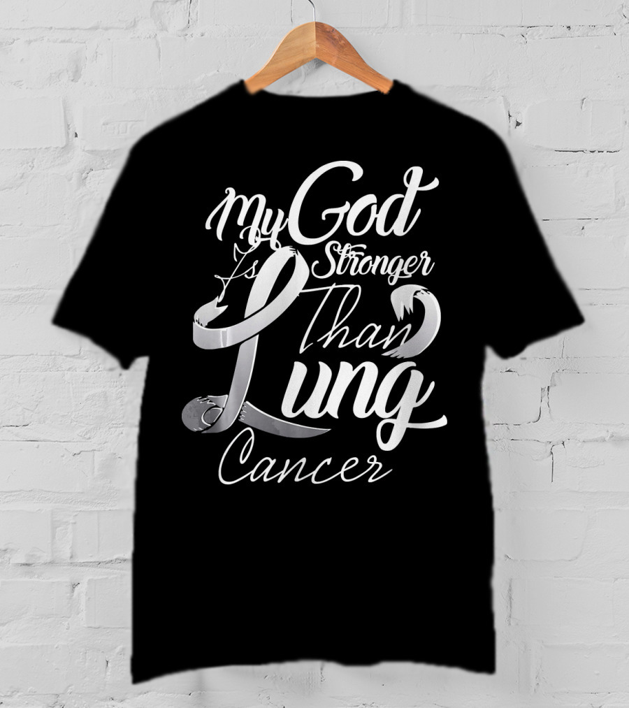 My God Is Stronger Than Lung Cancer Vintage T-Shirt