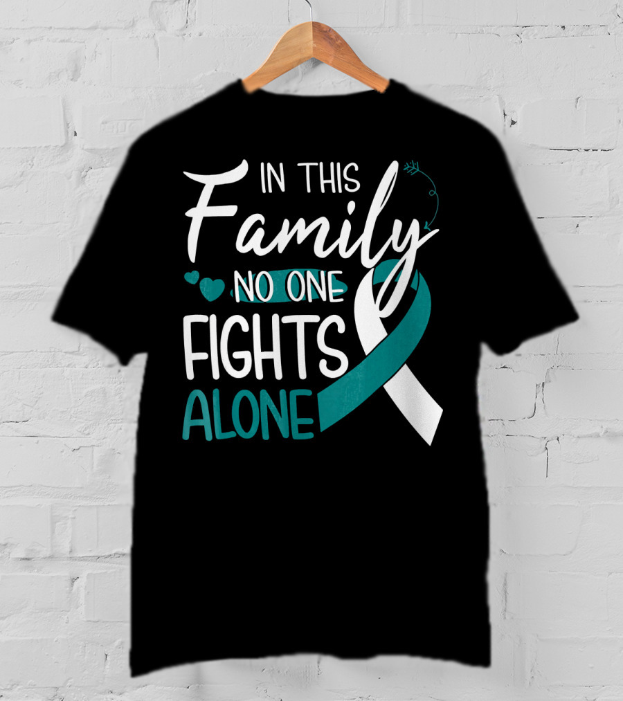 In This Family No One Fights Alone Awareness T-Shirt