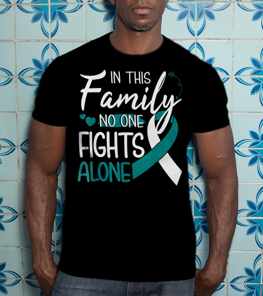 In This Family No One Fights Alone Awareness T-Shirt