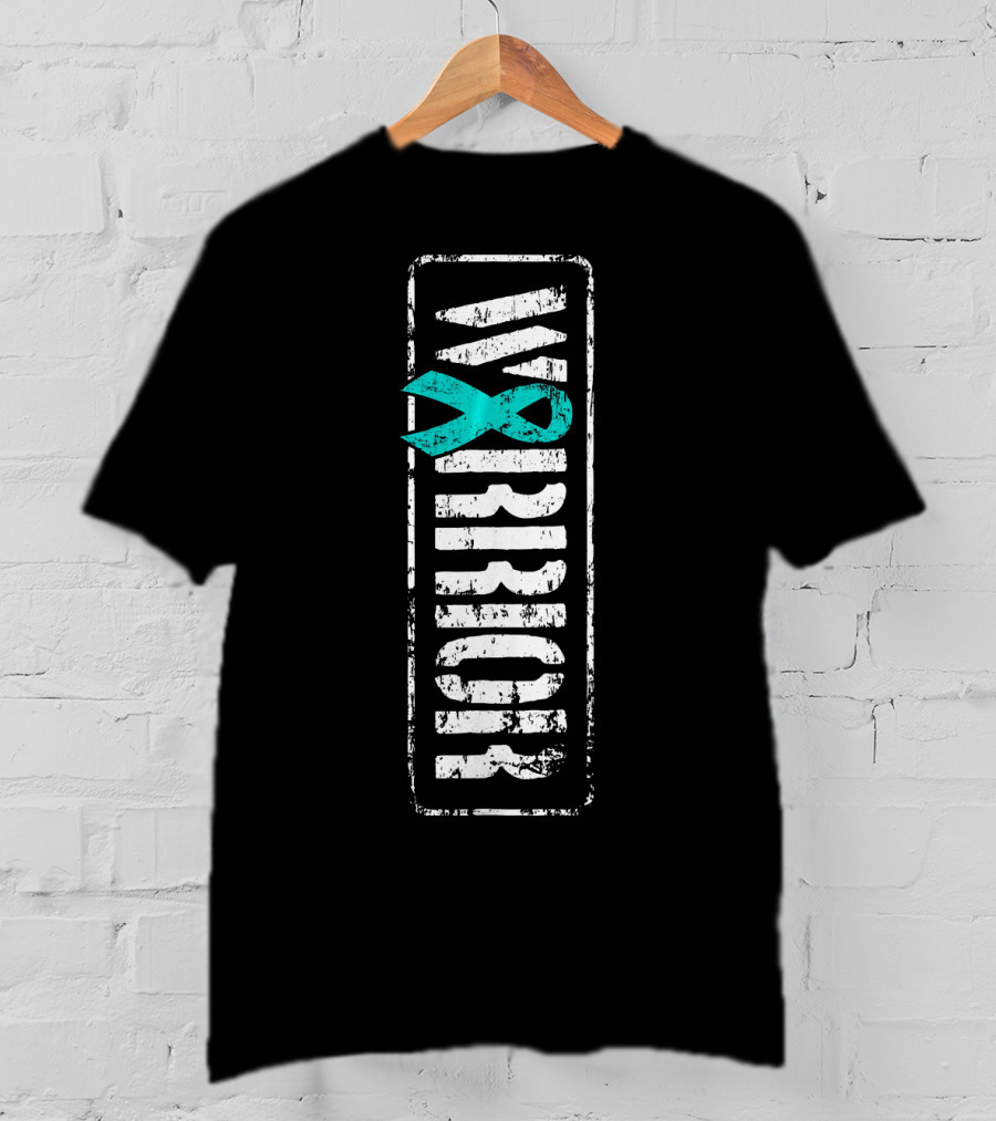 Ovarian Cancer Awareness Warrior Teal T-Shirt