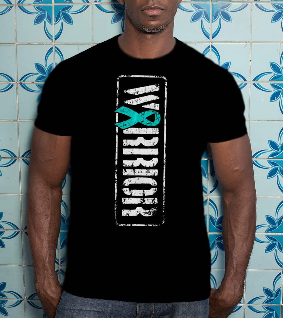 Ovarian Cancer Awareness Warrior Teal T-Shirt