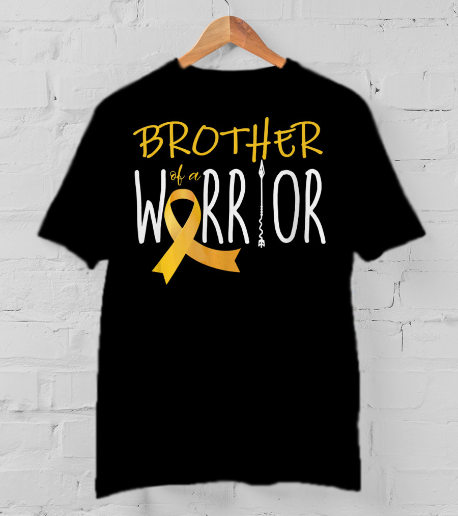 Brother Of A Warrior Childhood Cancer Awareness T-Shirt