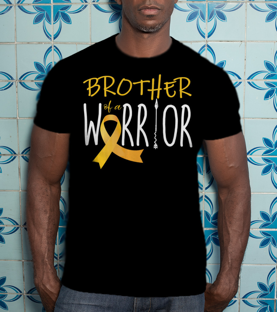 Brother Of A Warrior Childhood Cancer Awareness T-Shirt