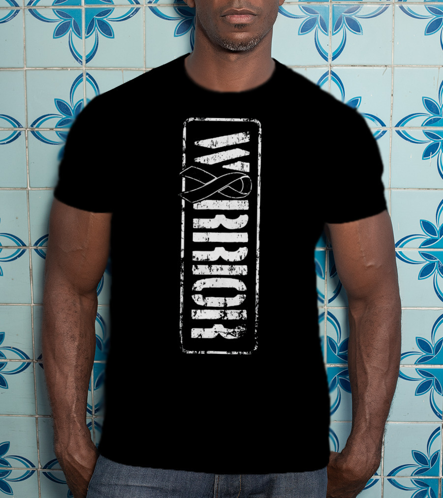Warrior Melanoma Skin Cancer Awareness Militar T-Shirt