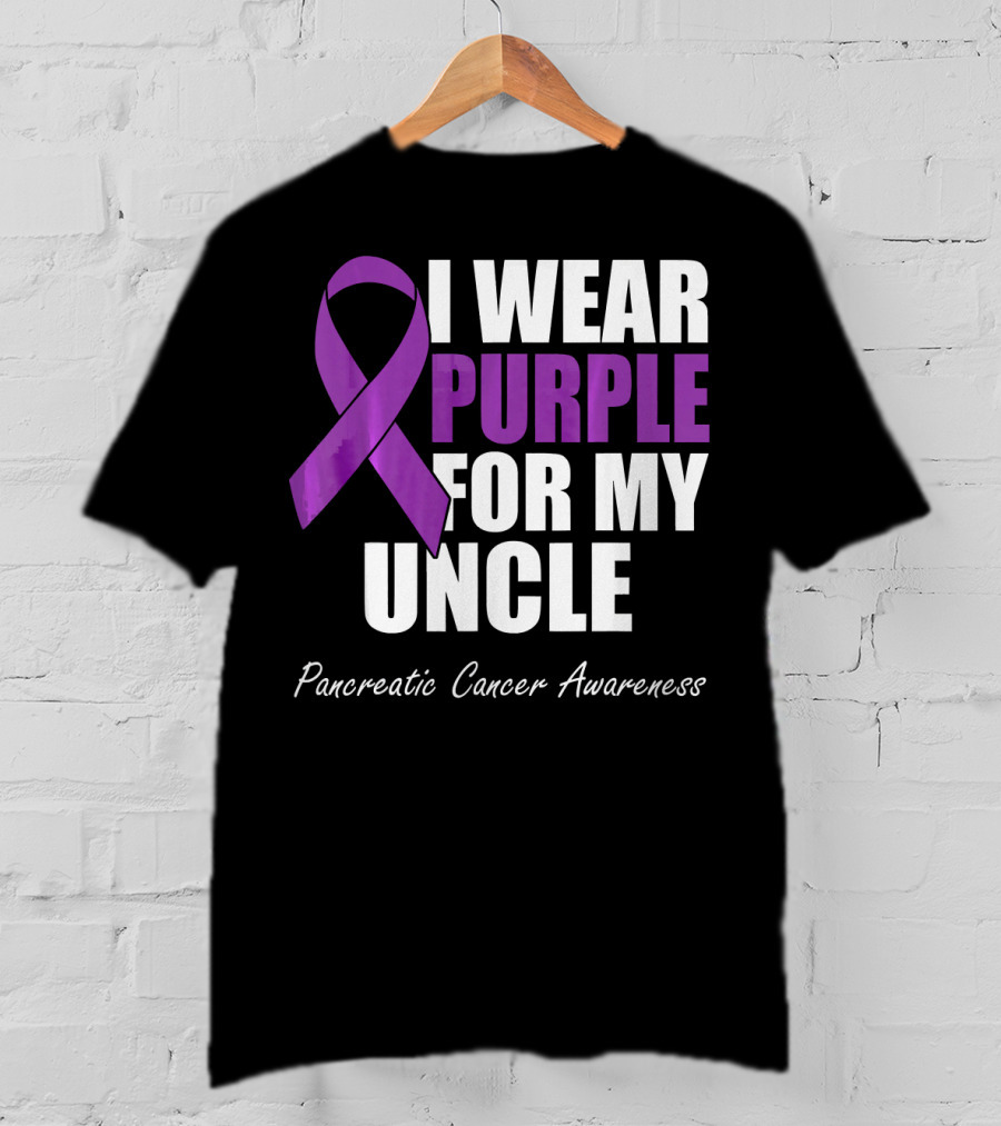 I Wear Purple For My Uncle Pancreatic Cancer Awareness T-Shirt