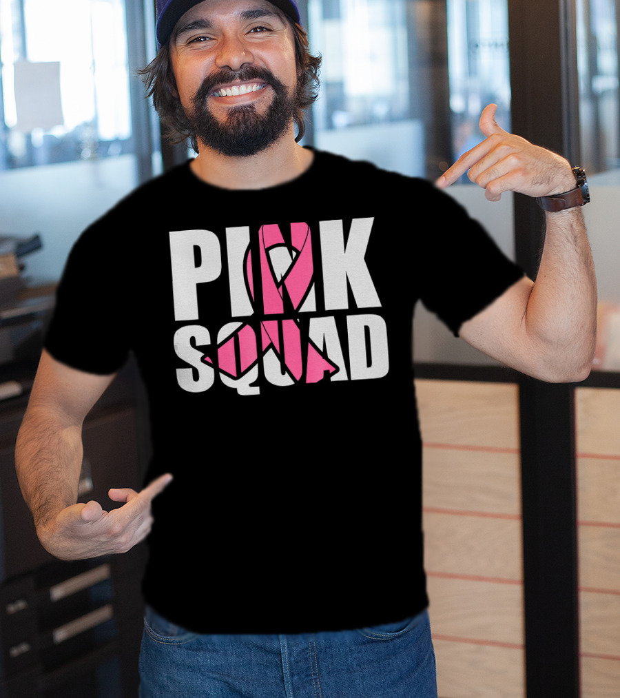 PINK SQUAD Breast Cancer Awareness T-Shirt